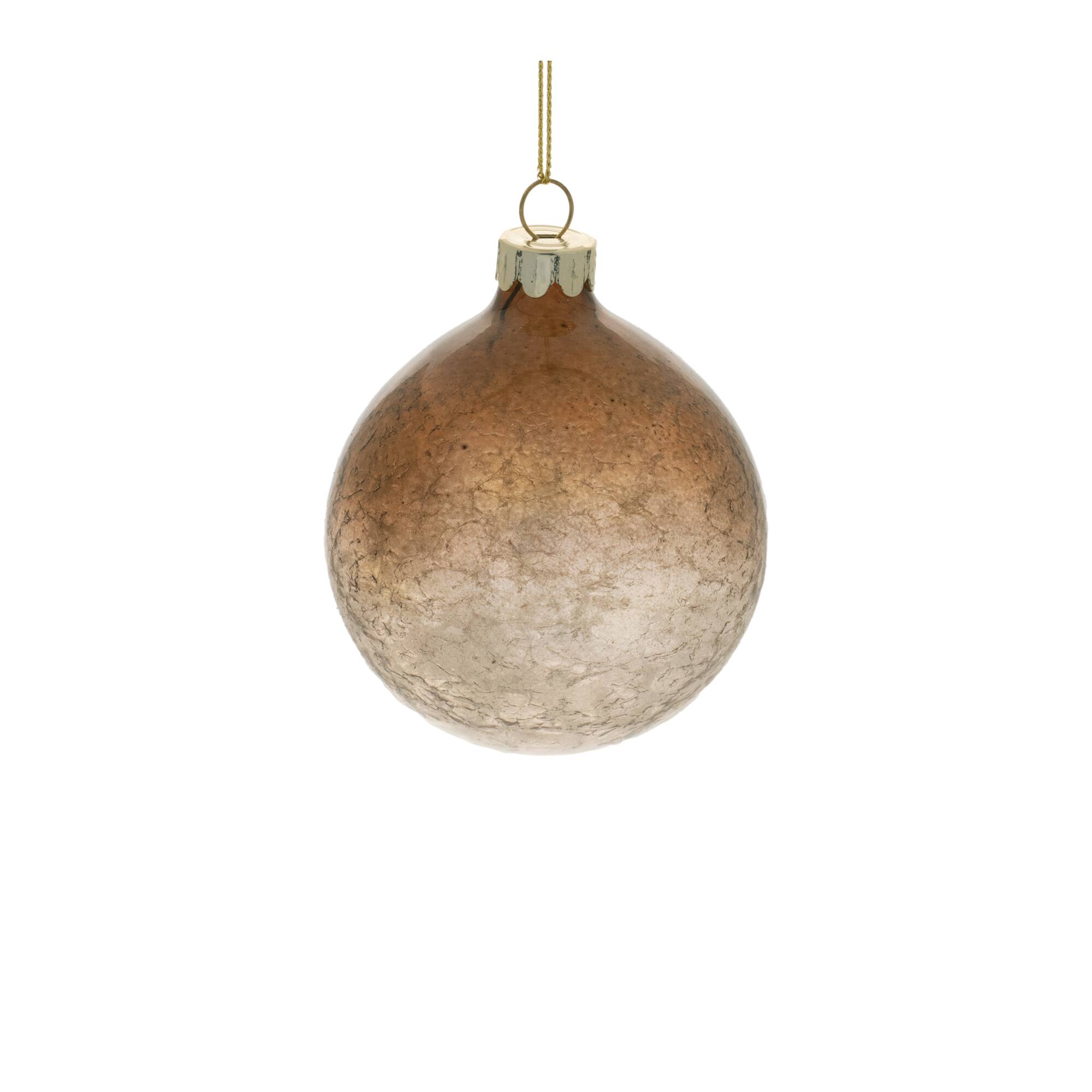 Ombre Crackle Glass Ornament Set, 3ct.